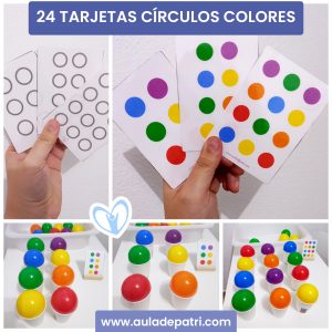 Tarjetas círculos de colores (R. Descargable)