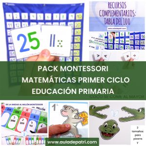 Pack Matemáticas Primer Ciclo de Primaria Montessori (R. Descargable)