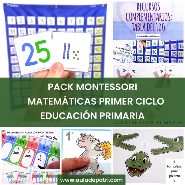 Pack Matemáticas Primer Ciclo de Primaria Montessori (R. Descargable)