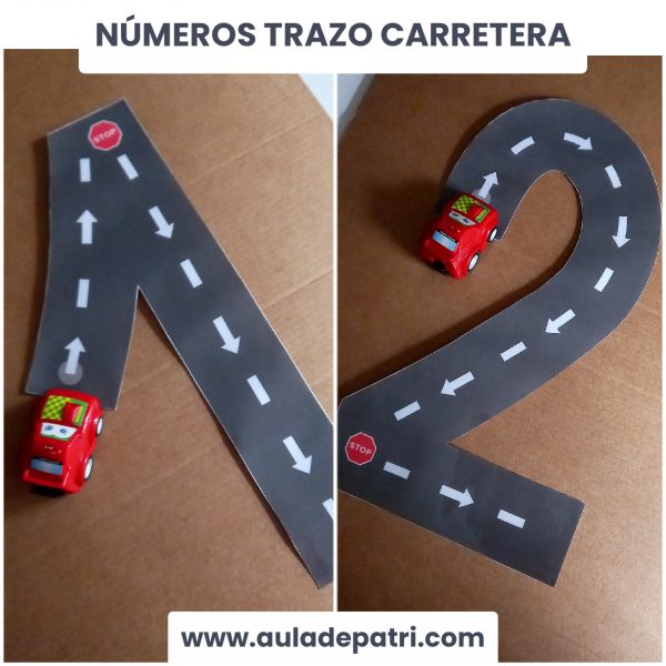 Números: Trazo Carretera (R. Descargable)